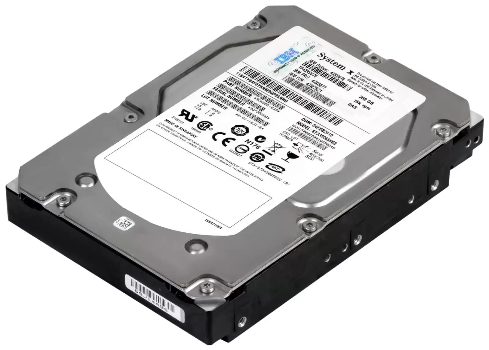 IBM 43W7521 300GB SAS 3Gb/s 15000RPM 16MB Cache 3.5-inch Internal Hard Drive
