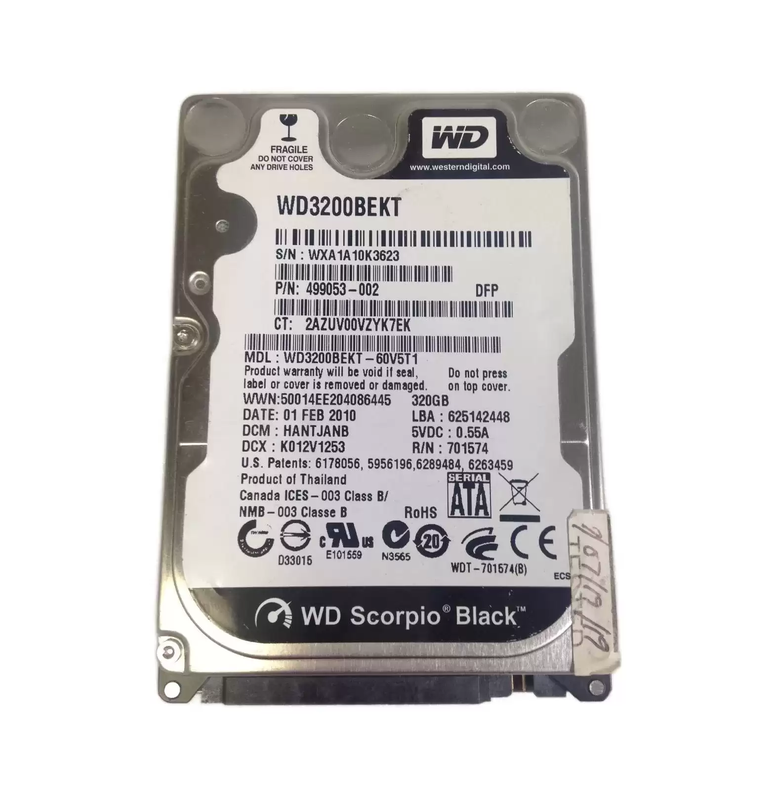 HPE 499053-002 320GB SATA 3Gb/s 7200RPM 2.5-inch Internal Hard Drive