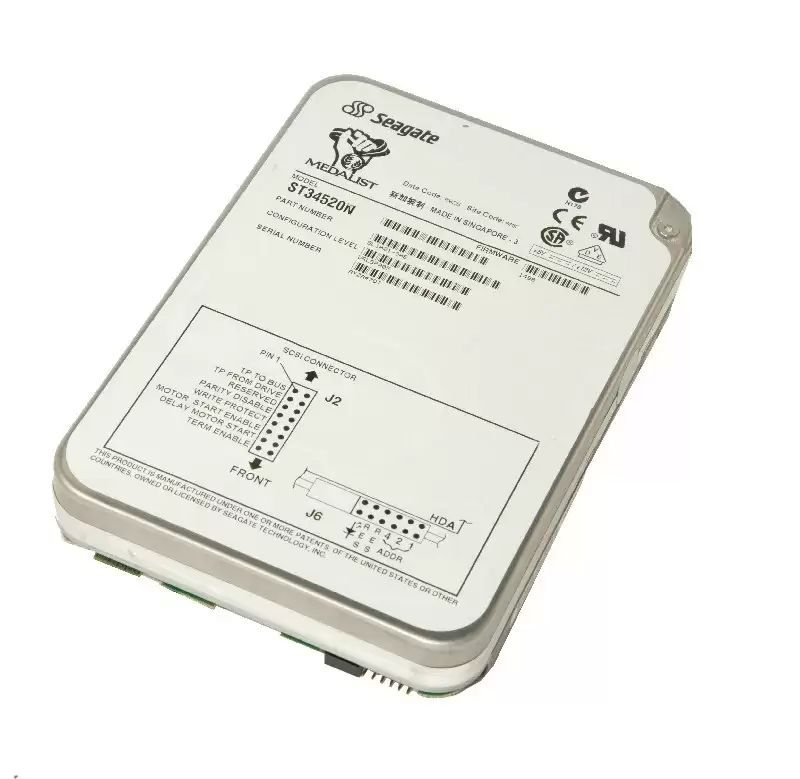 Seagate ST34520N Medalist Pro 4520 4.55GB Ultra SCSI 50Pin 7200RPM Cache 3.5inch Internal Hard Drive