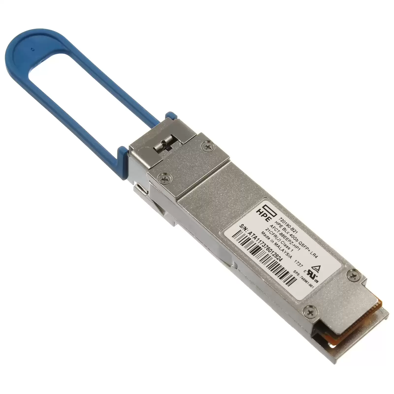 HPE 720190-B21 40GBASE-LR4 Single-Mode Fibre 100m 850nm MPO Connector QSFP+ Transceiver Module