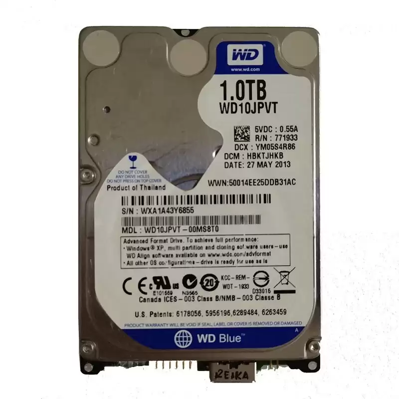Western Digital WD10JPVT Scorpio Blue 1TB SATA 3Gb/s 5400RPM 8MB Cache 2.5-inch Internal Hard Drive