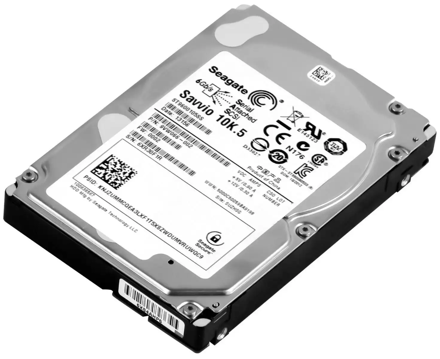 Seagate ST9600105SS Savvio 10K.5 600GB SAS 6Gb/s 10000RPM 64MB Cache 2.5-inch Internal Hard Drive