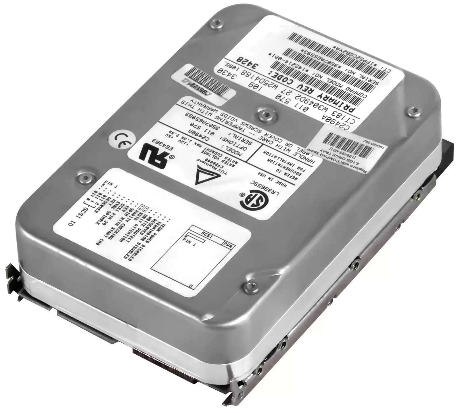 HPE 199428-001 2.1GB 7200RPM Ultra2 Wide SCSI 50Pin 3.5inch Internal Hard Drive