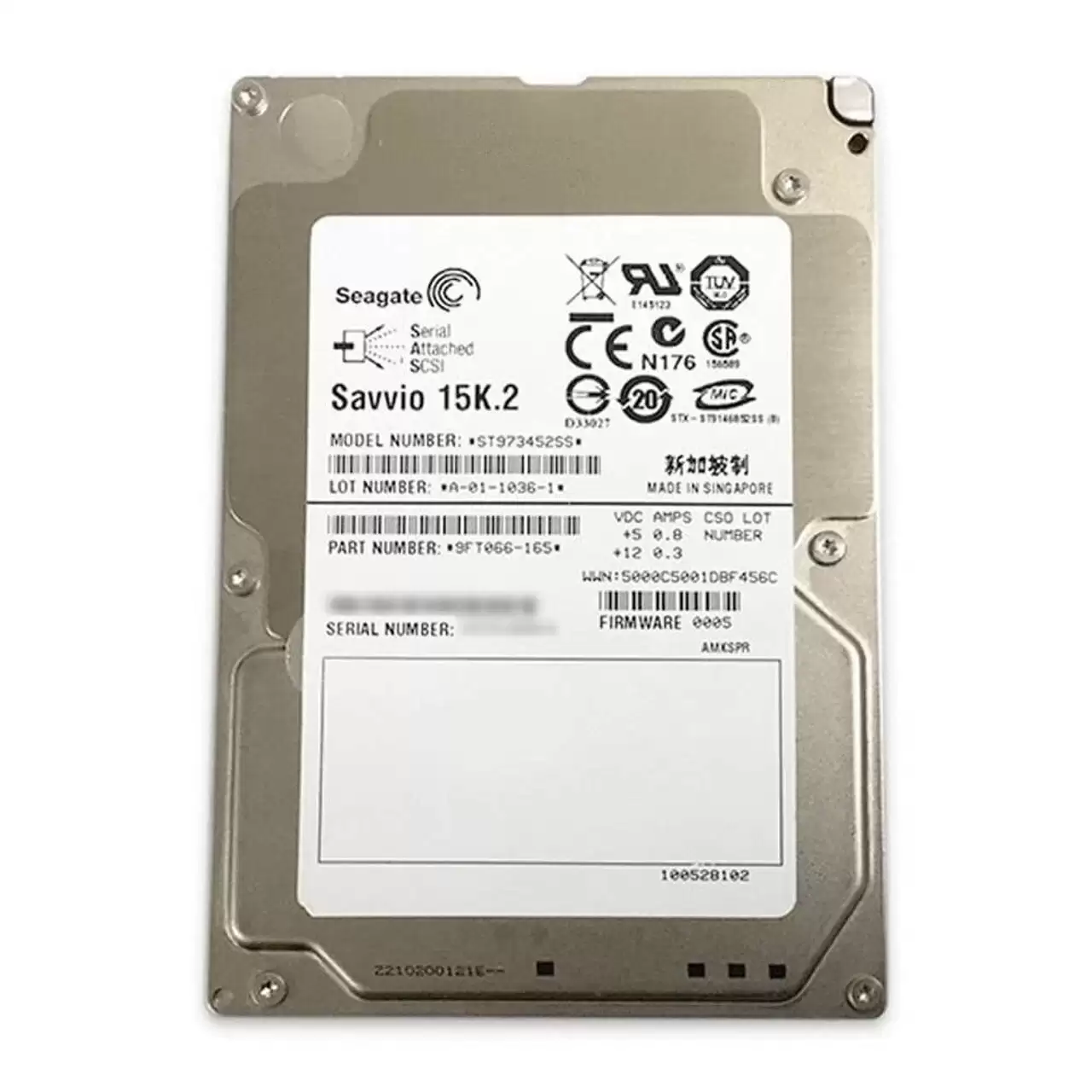 Seagate ST973452SS Savvio 15K.2 73.4GB SAS 6Gb/s 15000RPM 16MB Cache 2.5-inch Internal Hard Drive