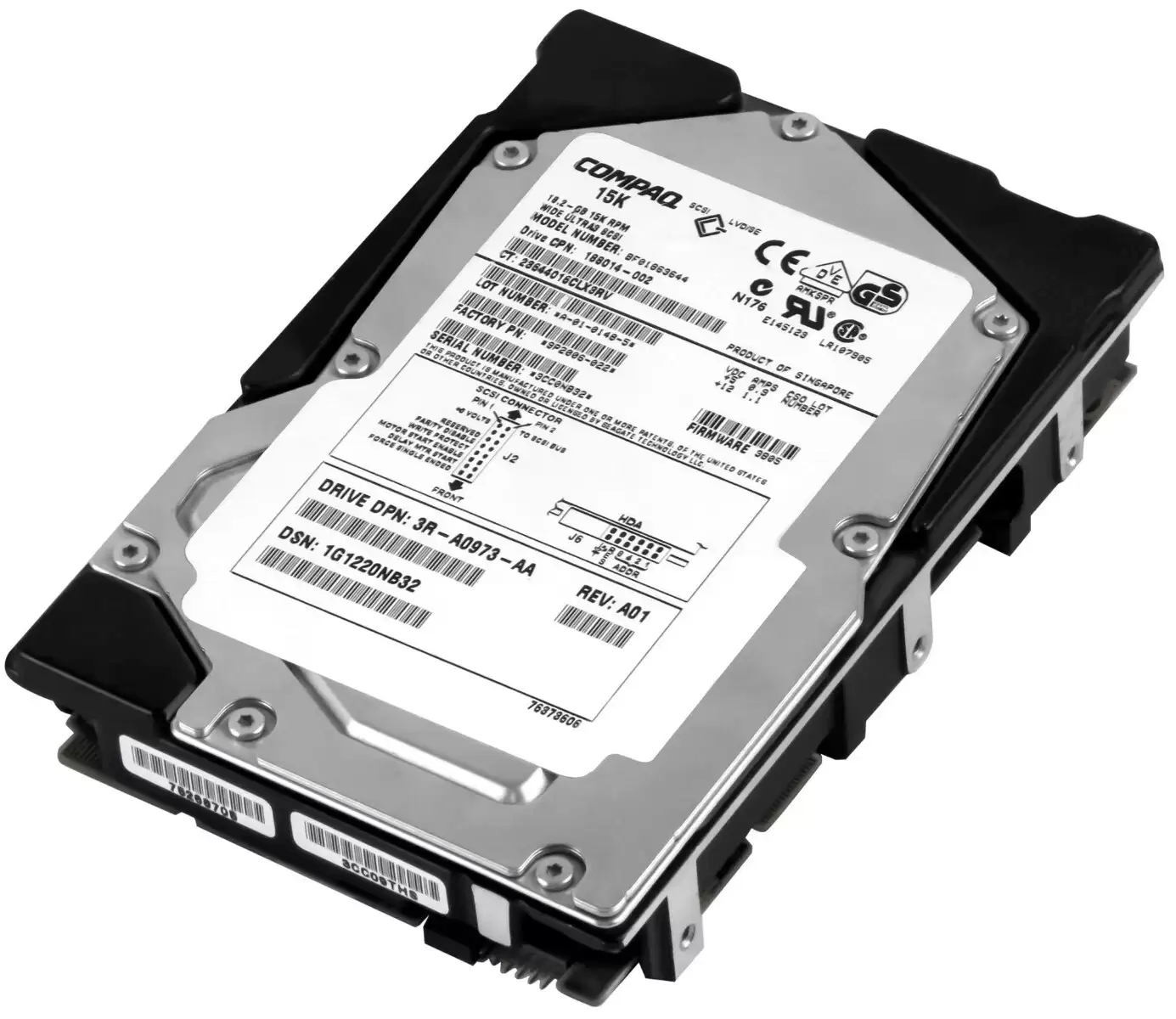HPE 188014-002 18.2GB 15000RPM Ultra160 SCSI LVD 80Pin 3.5inch Internal Hard Drive