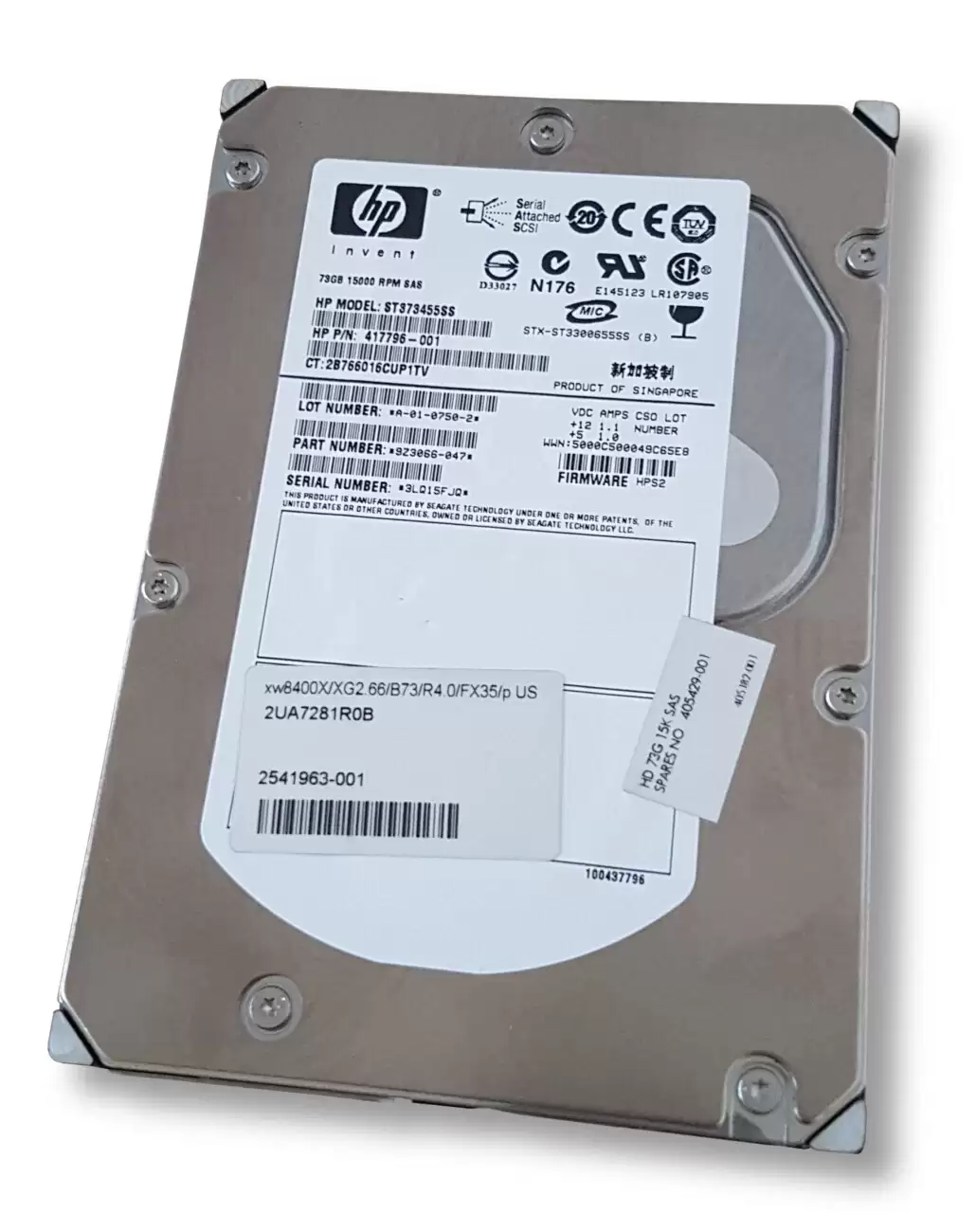 HPE 417796-001 73GB SAS 3Gb/s Hot Swap 15000RPM 3.5-inch Internal Hard Drive