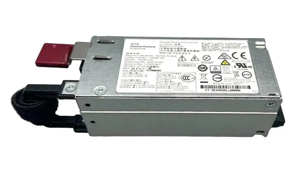 HPE 775593-201 900-Watts 80 Plus Titanium Hot Swap AC Power Supply for ProLiant DL160