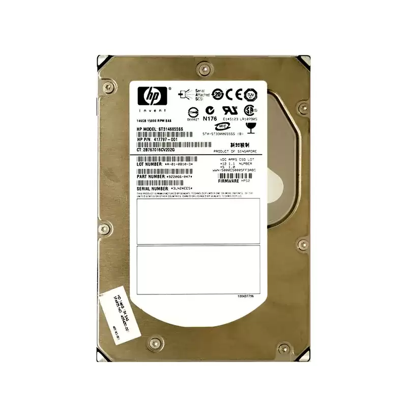 HPE 417797-001 146GB SAS 3Gb/s Hot Swap 15000RPM 3.5-inch Internal Hard Drive