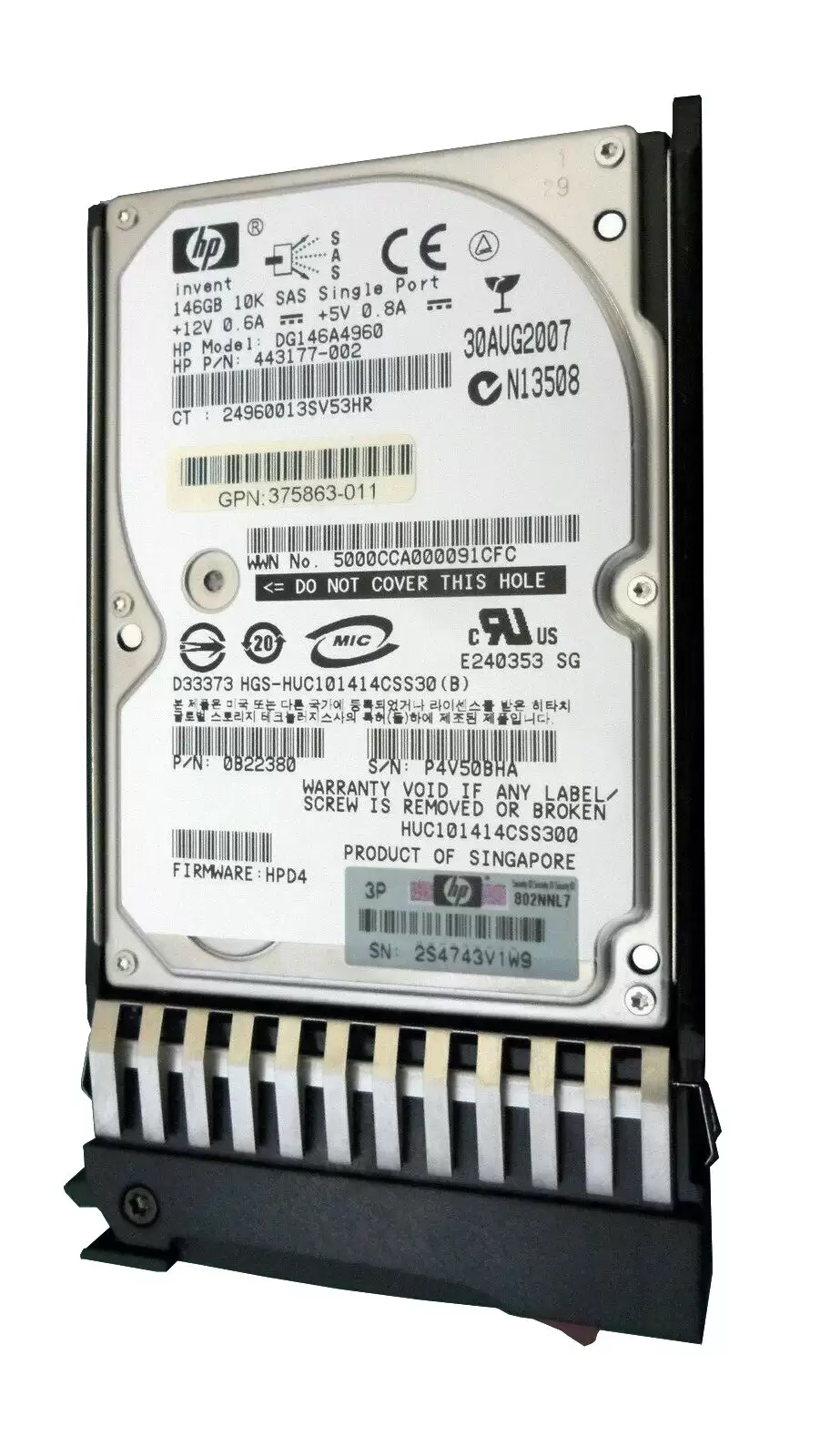 HPE 437862-001 146GB SAS 3Gb/s Hot Swap 10000RPM 2.5-inch Internal Hard Drive