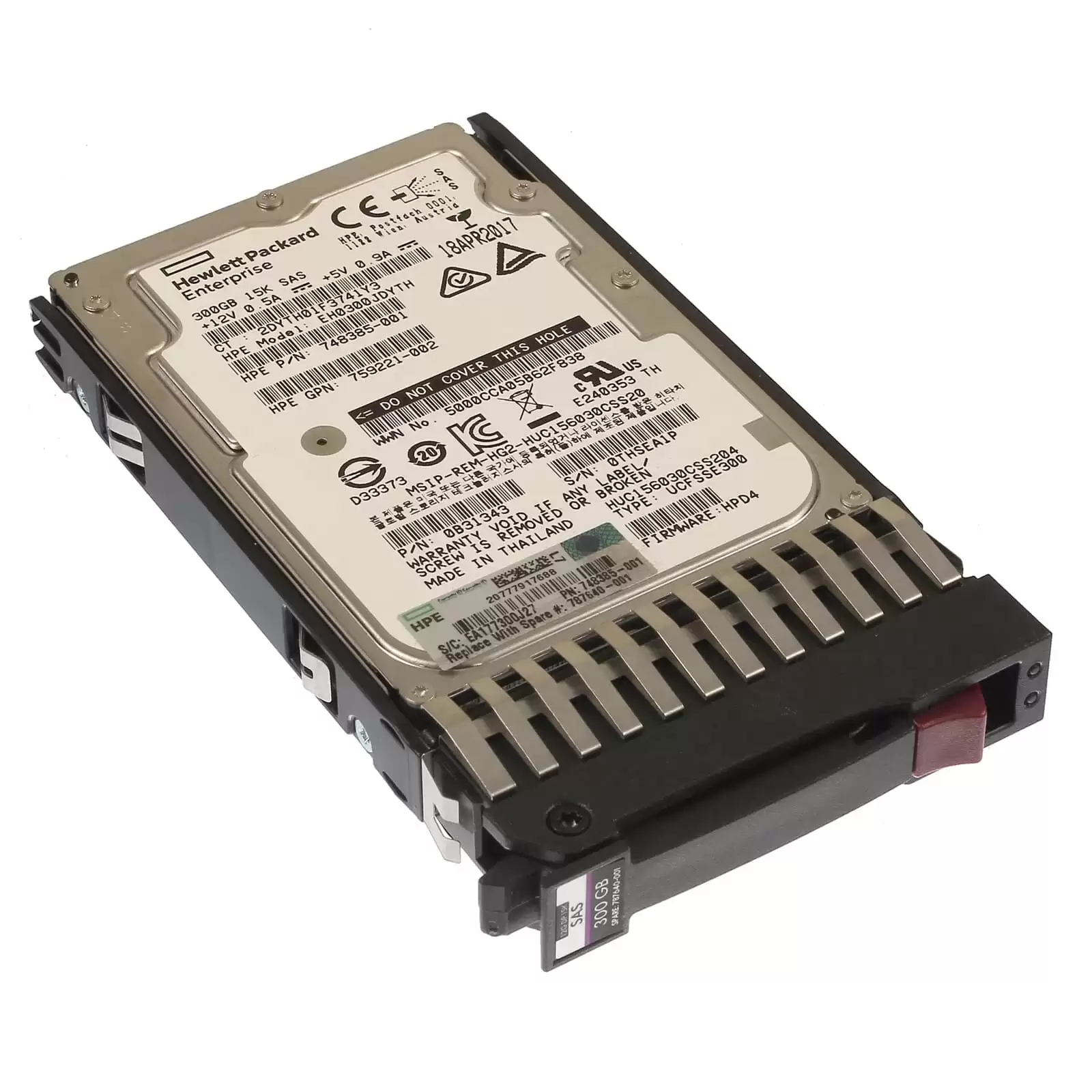 HPE 787640-001 300GB SAS 12Gb/s Hot Swap 15000RPM 2.5-inch Internal Hard Drive with 3.5-inch Smart Carrier