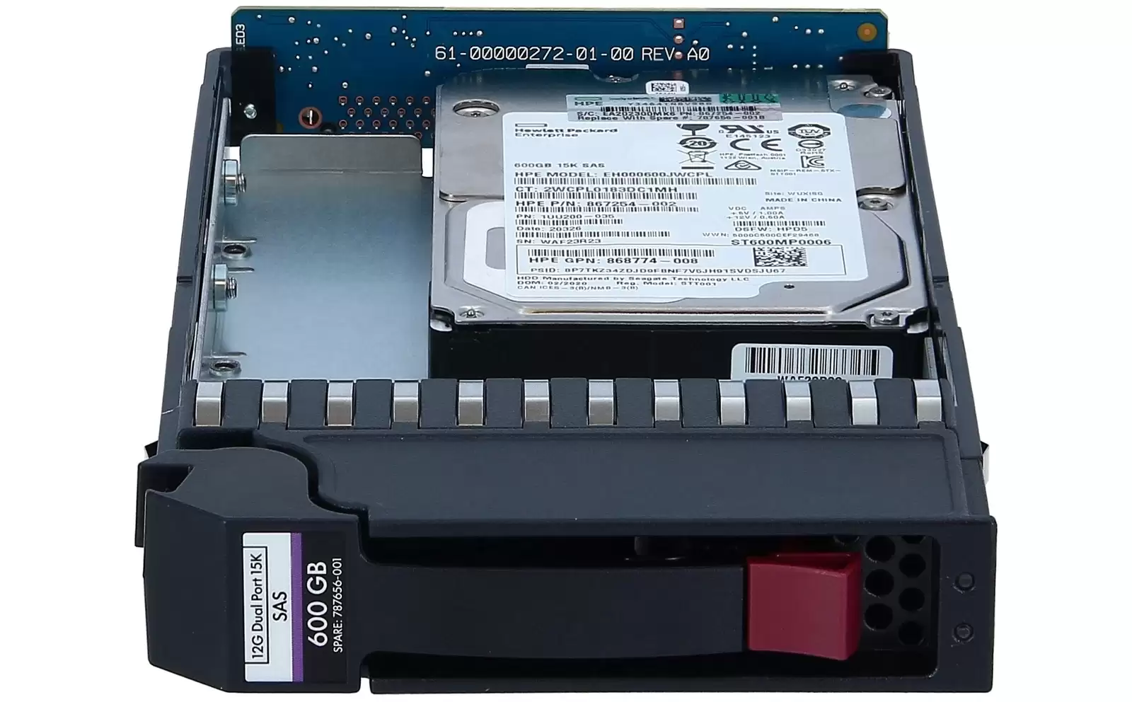 HPE 787656-001 600GB SAS 12Gb/s Hot Swap 15000RPM 2.5-inch Internal Hard Drive with 3.5-inch Smart Carrier Converter for MSA