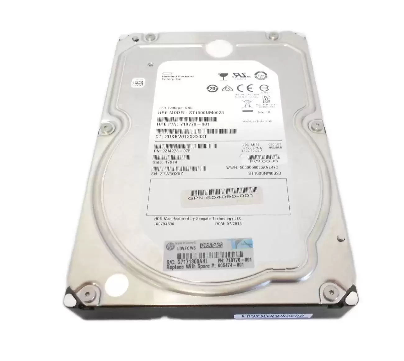 HPE 604090-001 1TB SAS 6Gb/s Dual Port Hot Swap 7200RPM 3.5-inch Internal Hard Drive