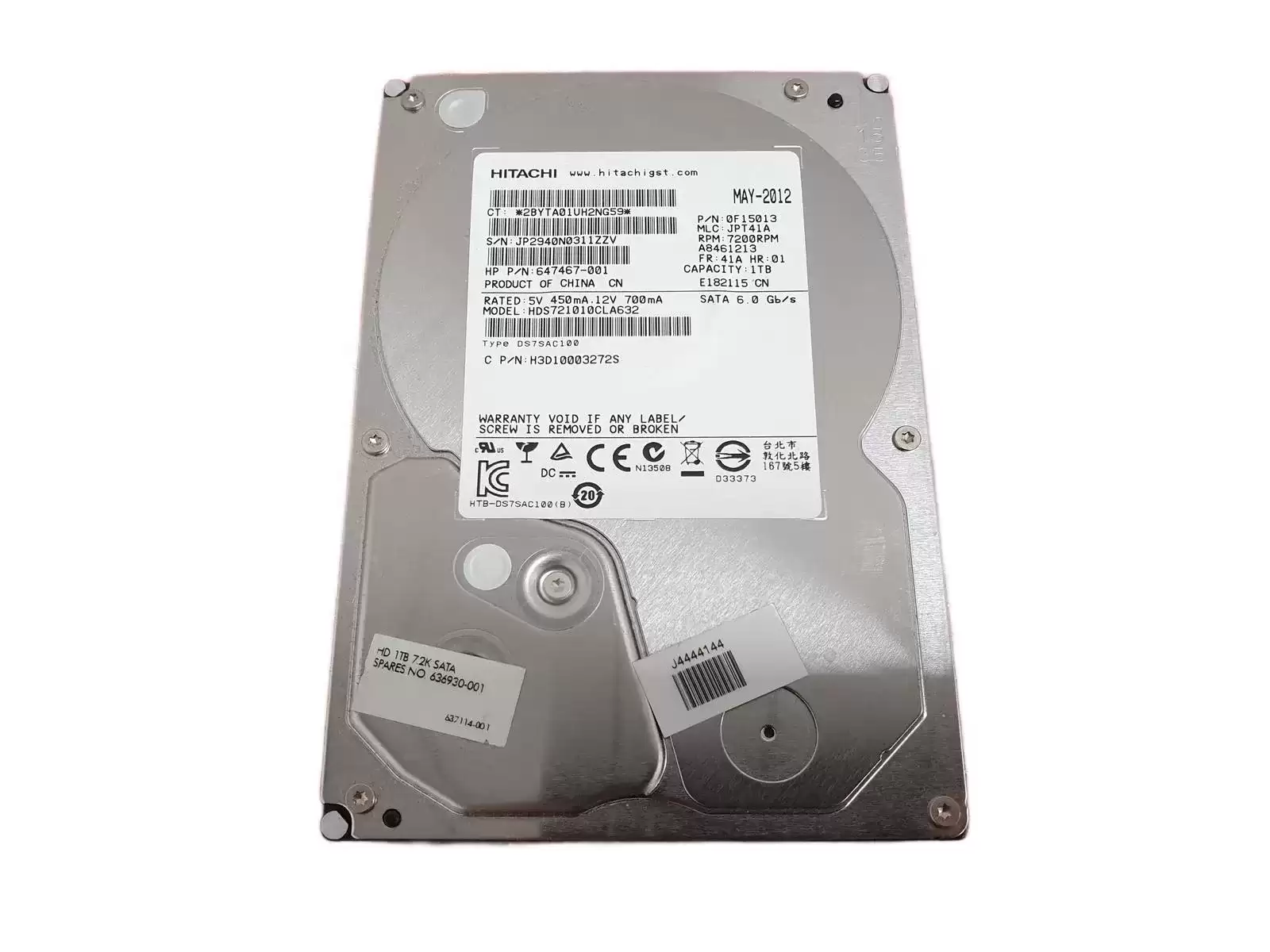 HPE 636930-001 1TB SATA 6Gb/s NCQ MidLine 7200RPM 3.5-inch Internal Hard Drive