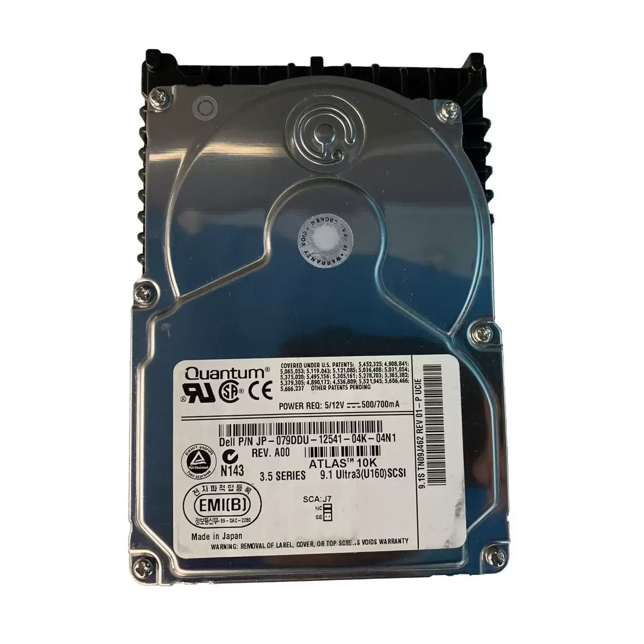 Dell 0'79DDU 9.1GB Ultra-160 SCSI 80-Pin Hot Swap 10000RPM 3.5-inch Internal Hard Drive