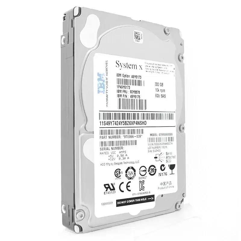 IBM 49Y6173 300GB SAS 6Gb/s 10000RPM 2.5inch Internal Hard Drive with Tray for System X