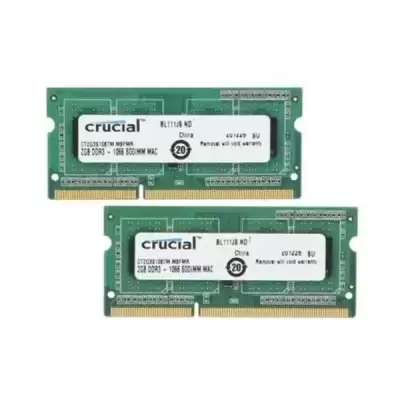 Crucial 4GB DDR3  Memory Module 4 GB (2 X 2 GB) DDR3  1066 MHz DDR3-1066/PC3-8500 135 V Non-ECC Unbu
