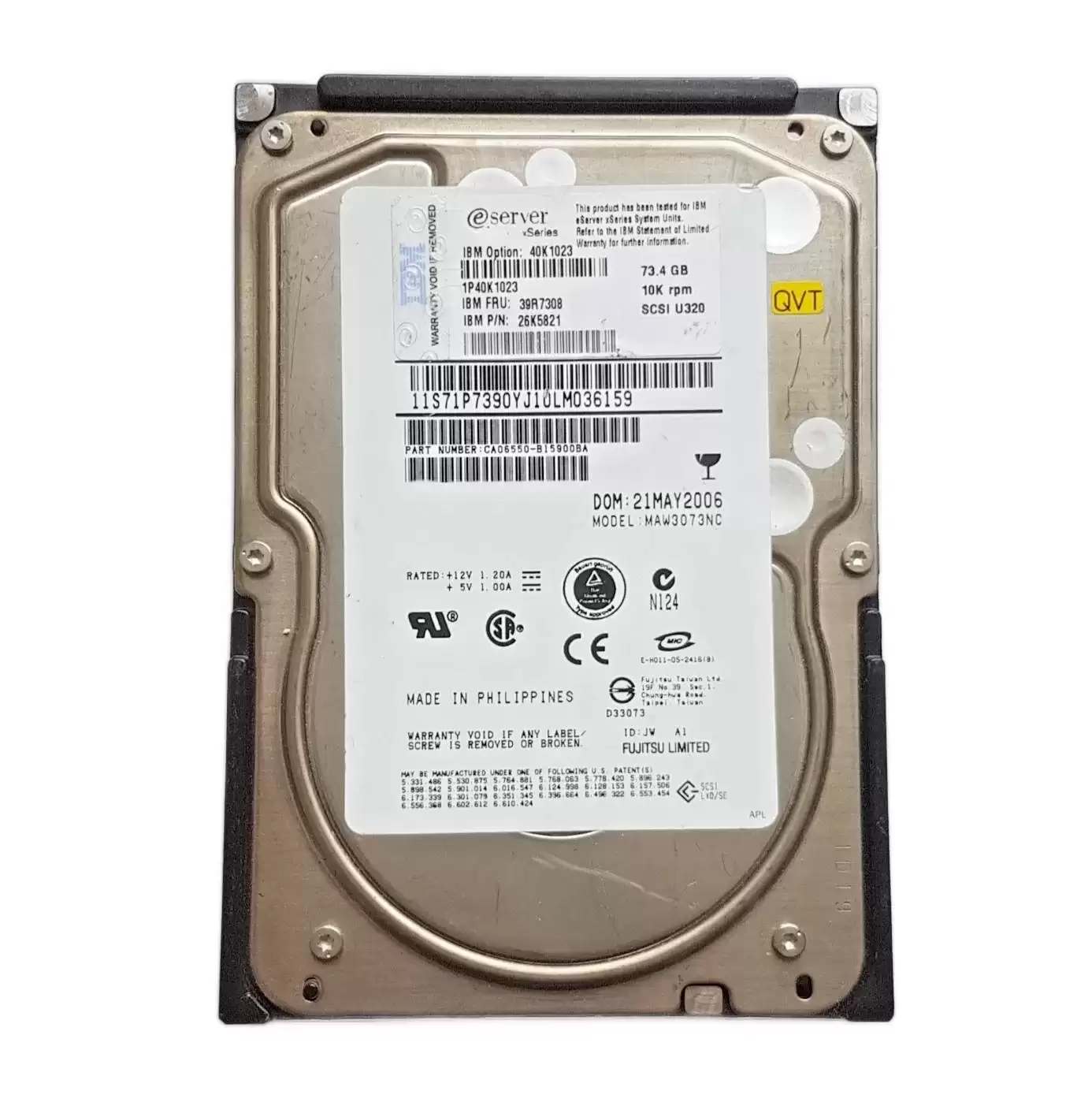 IBM 40K1023 Ultrastar 10K300 73.4GB Ultra-320 SCSI 80-Pin 10000RPM 8MB Cache 3.5-inch Internal Hard Drive