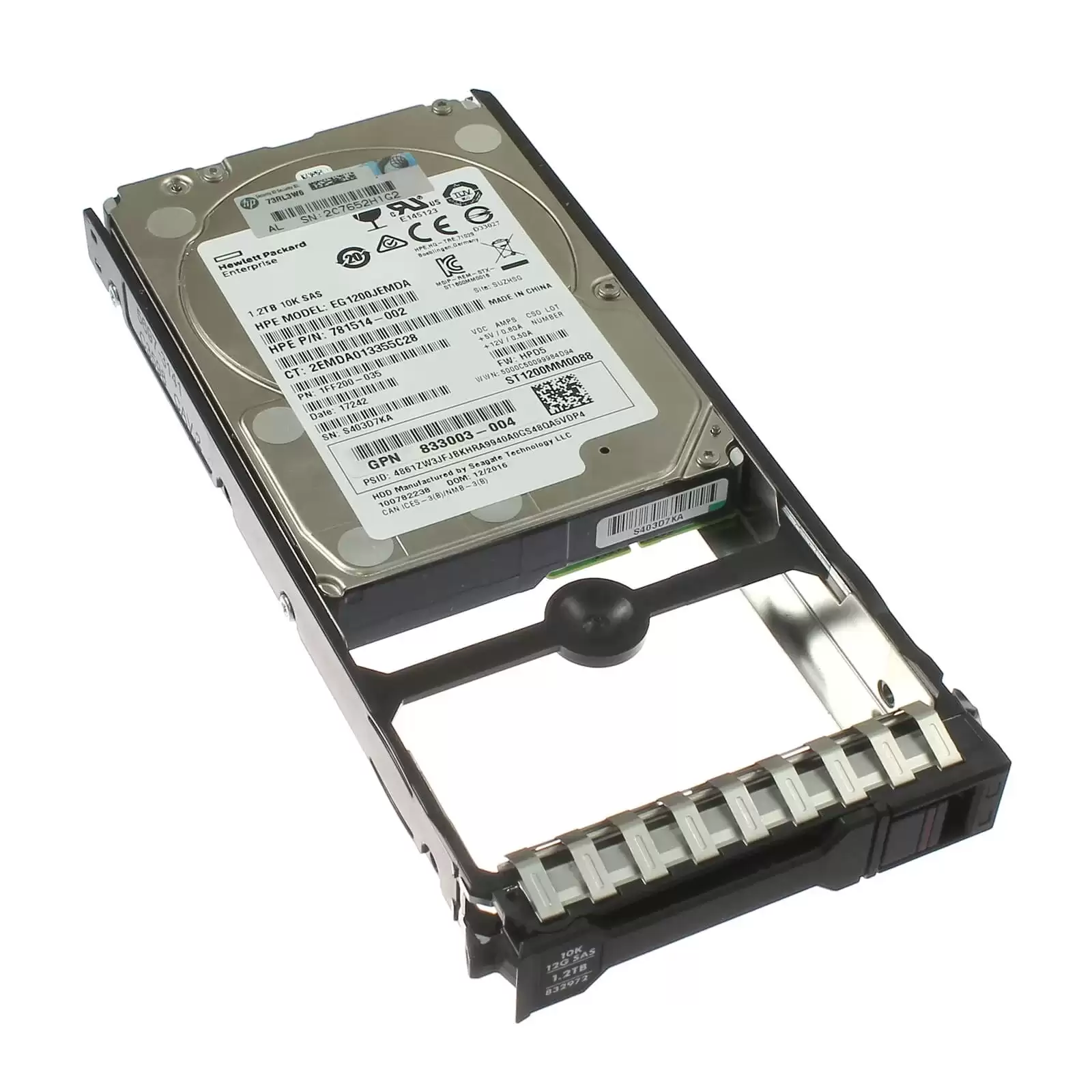 HPE 832972-001 1.2TB SAS 12Gb/s Hot Swap 10000RPM 2.5-inch Internal Hard Drive with Tray for StoreVirtual 3000