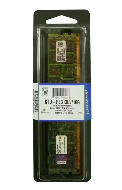 Kingston 16GB 1333MHz DDR3 PC3-10600 ECC Registered CL9 240-Pin DIMM 1.35V (Lv) Dual Rank X4 Memory 