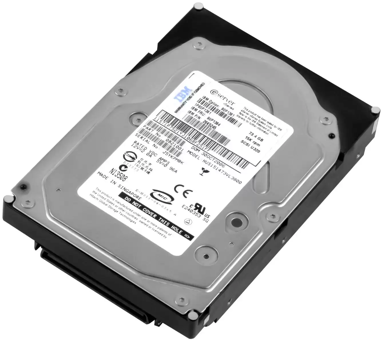 IBM 90P1384 73.4GB Ultra-320 SCSI 80-Pin Hot Swap 15000RPM 3.5-inch Internal Hard Drive