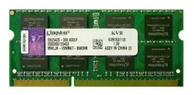 Kingston KVR16S11/8 8GB 1600MHz DDR3 PC3-12800 ECC Registered CL11 240-Pin SoDIMM 1.5V Dual Rank X8 Memory Module