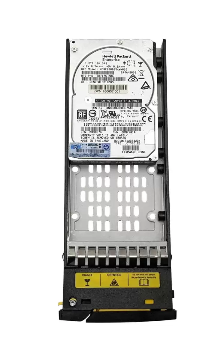 HPE 840457-001 1.2TB SAS 6Gb/s Hot Swap 10000RPM 2.5-inch Internal Hard Drive with Tray for 3PAR StoreServ M6710