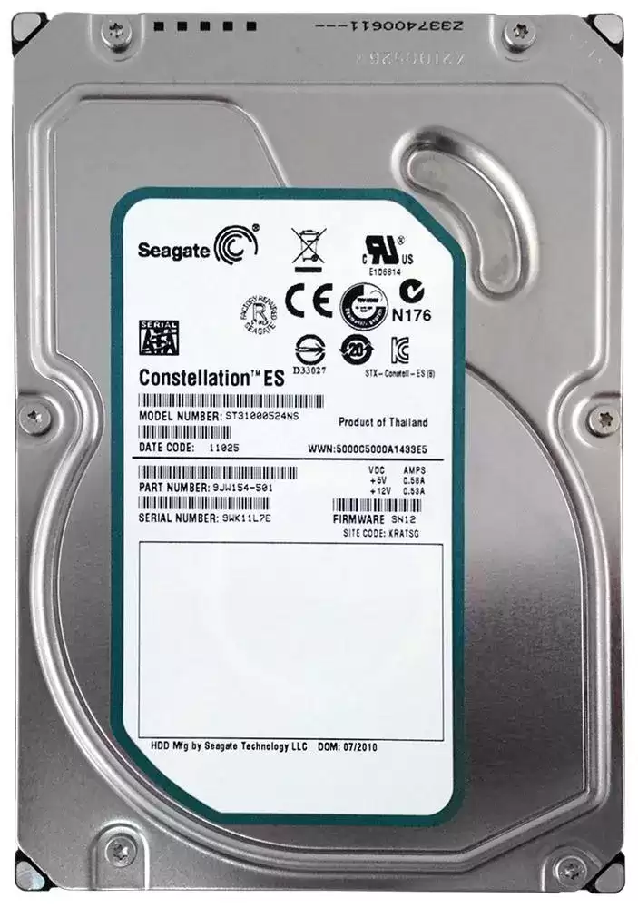 Seagate 9JW154-501 Constellation ES 1TB SATA 3Gb/s 7200RPM 32MB Cache 3.5-inch Internal Hard Drive