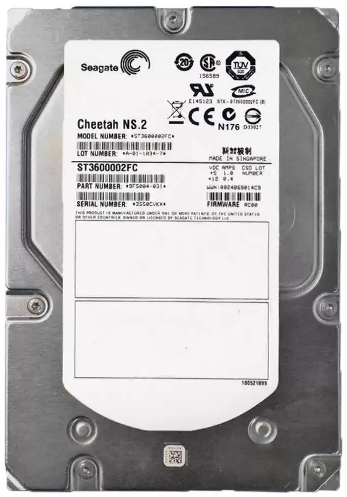 Seagate ST3600002FC Cheetah NS.2 600GB Fibre Channel 4Gb/s 10000RPM 16MB Cache 3.5-inch Internal Hard Drive