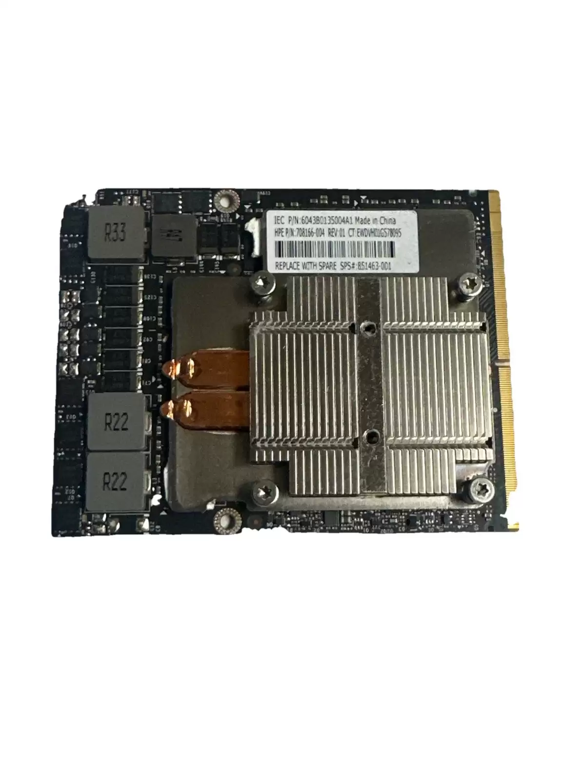 HPE 851463-001 Tesla P6 16GB GDDR5 256-Bit MXM-B 3.0 Multi-MXM Octagonal Module Graphics Card