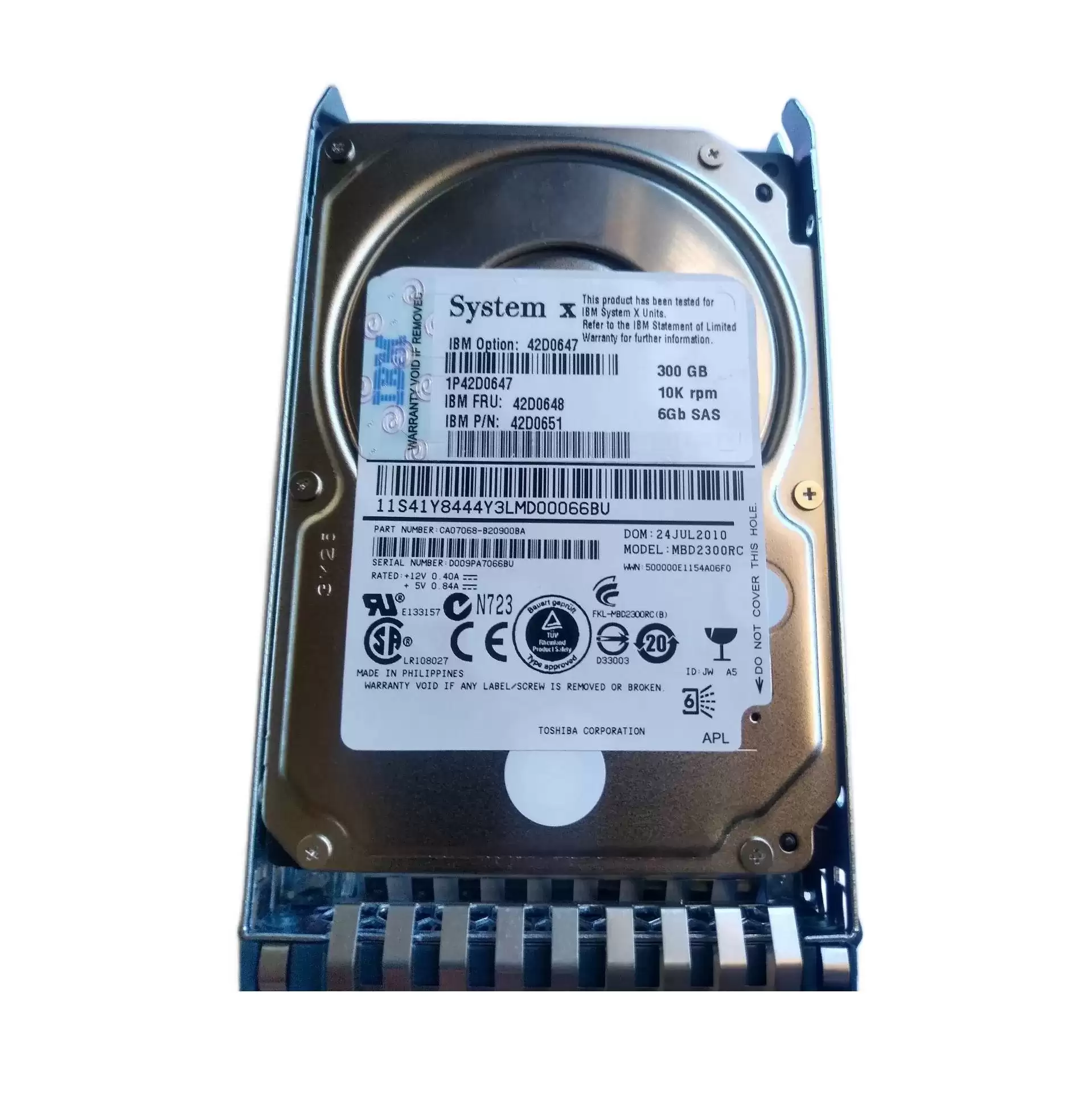 IBM 42D0647 300GB SAS 6Gb/s 10000RPM 64MB Cache 2.5-inch Internal Hard Drive