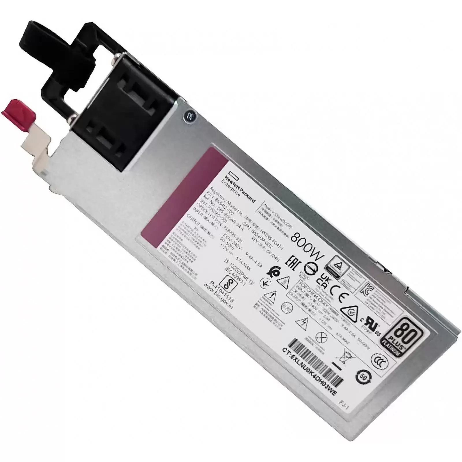 HPE 865409-002 800-Watts 80 Plus Flex Slot Platinum Hot Swap Low Halogen Power Supply for ProLiant DL360 G10