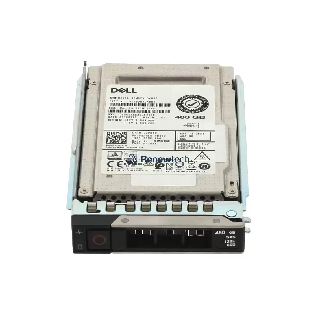 Dell 03PR5C 480GB SAS 12Gb/s Hot Swap Mixed Use 2.5-inch Solid State Drive For PowerEdge G14