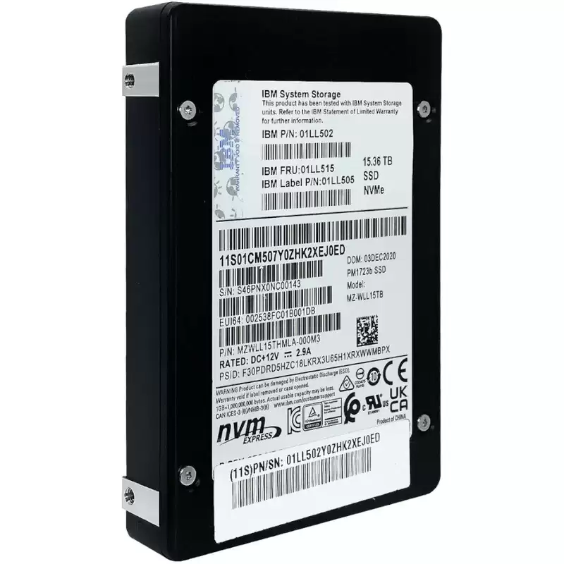 Samsung MZWLL15THMLA-000M3 PM1723b 15.36TB PCI-Express 3.0 x4 3D NAND TLC U.2 Solid State Drive