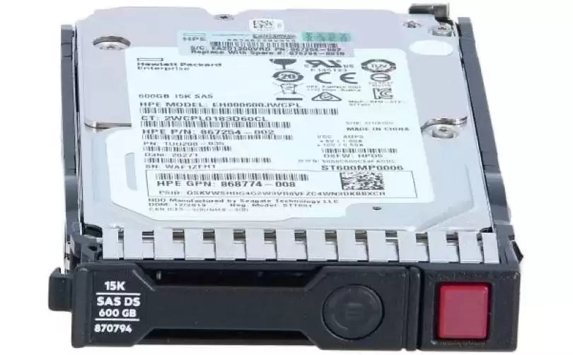 HPE 870794-001 600GB SAS 12Gb/s Digitally Signed Hot Swap 15000RPM (512n) 2.5-inch Internal Hard Drive with Smart Carrier for ProLiant G8 G9 and G10