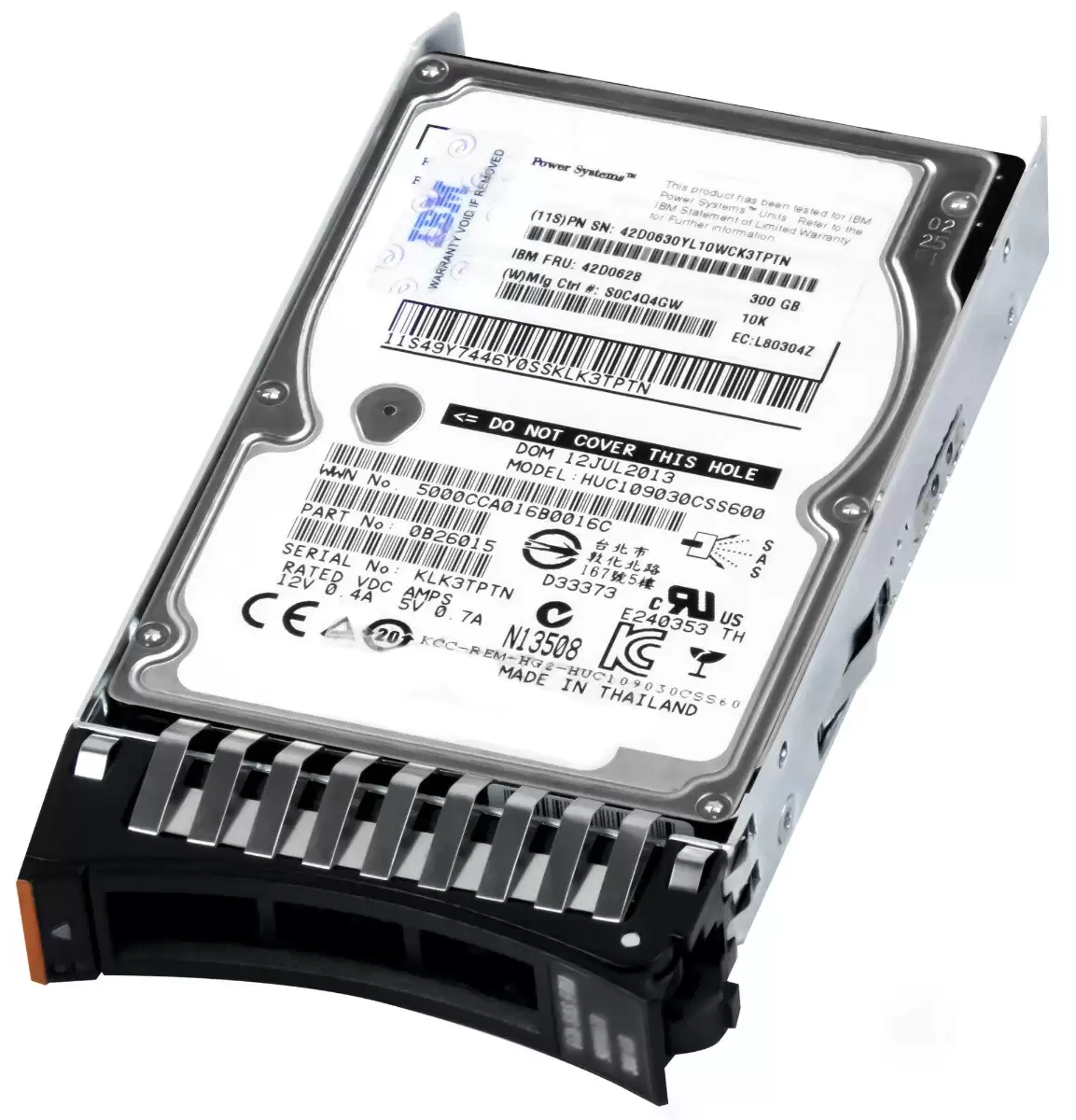 IBM 42D0630 300GB SAS 6Gb/s 10000RPM 16MB Cache 2.5inch Internal Hard Drive