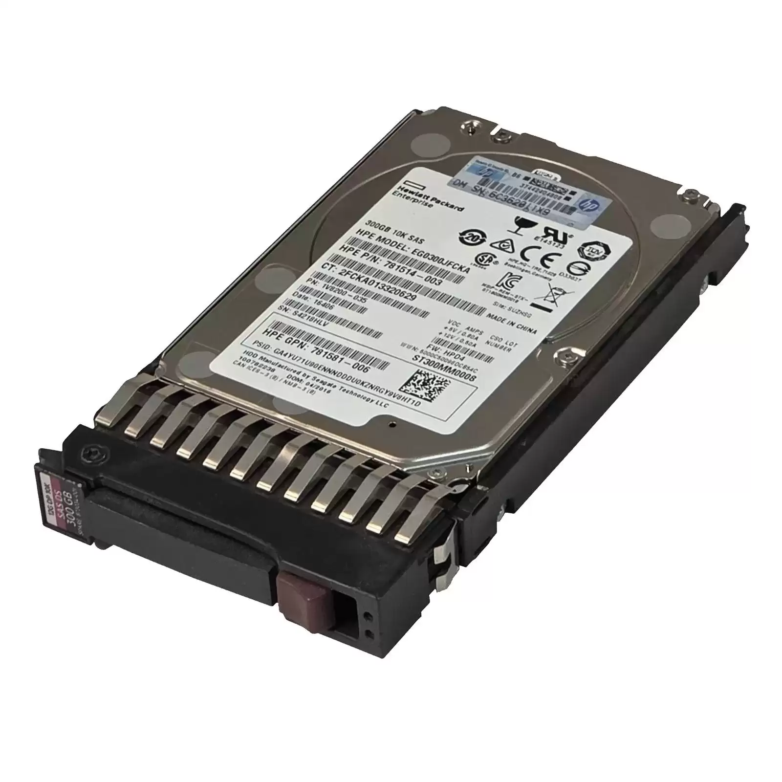 HPE 873034-001 300GB SAS 12Gb/s Digitally Signed Hot Swap 10000RPM (512n) 2.5-inch Internal Hard Drive with Smart Carrier for ProLiant G5 G6 and G7