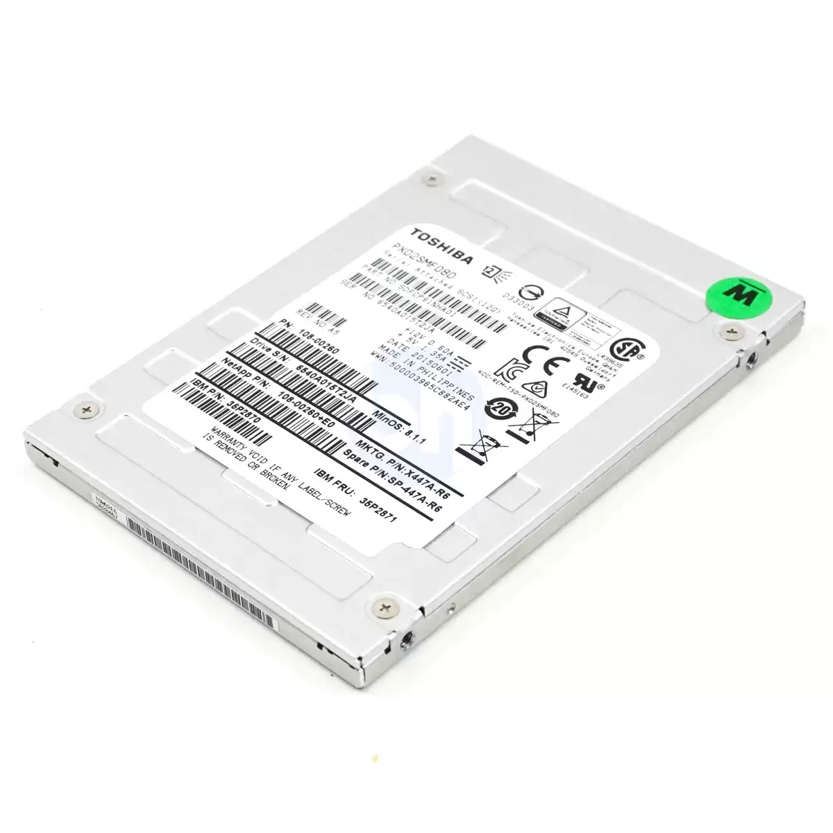 Toshiba KCM5DVUG800G CM5-V 800GB PCI-Express 3.0 x4 3D NAND TLC AES-256 PLP U.2 Solid State Drive
