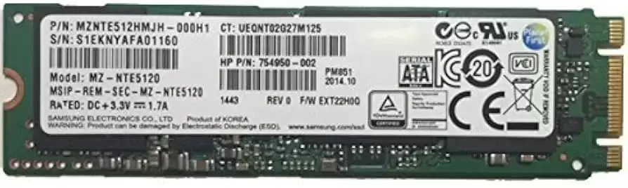 Samsung MZ-NTE5120 PM851 512GB SATA 6Gb/s TLC AES-256 M.2 2280 Solid State Drive