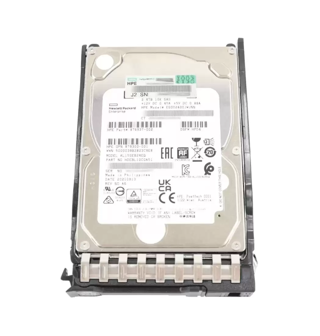 HPE 881457-B21 2.4TB SAS 12Gb/s Digitally Signed Hot Swap 10000RPM (512e) 2.5-inch Internal Hard Drive with Smart Carrier for ProLiant G8 G9 and G10