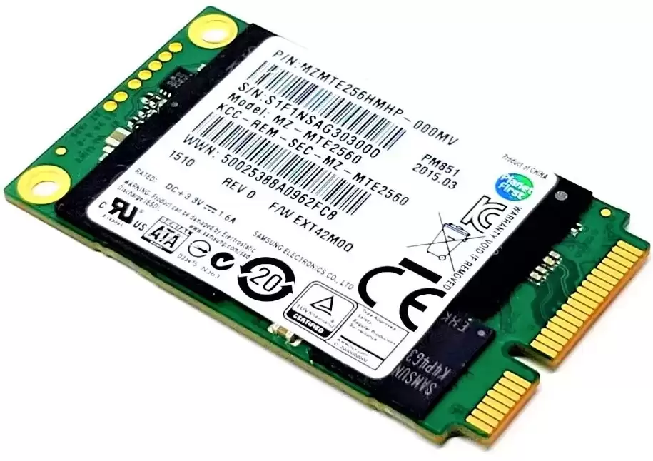 Samsung MZ-MTE2560 PM851 256GB SATA 6Gb/s TLC AES-256 M.2 Solid State Drive