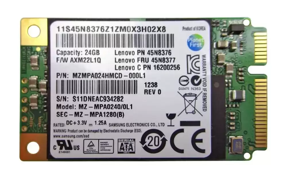 Samsung MZ-MPA0240/0L1 PM810 24GB SATA 3Gb/s MLC M.2 Solid State Drive