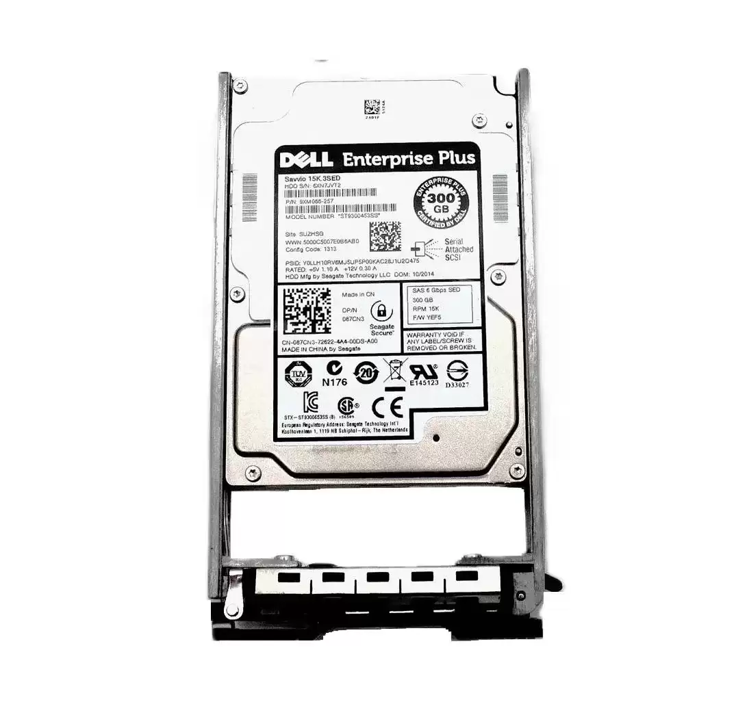Dell 87CN3 300GB SAS 6Gb/s 15000RPM (SED) 2.5-inch Internal Hard Drive with Tray for PowerEdge R310 R415 and R510