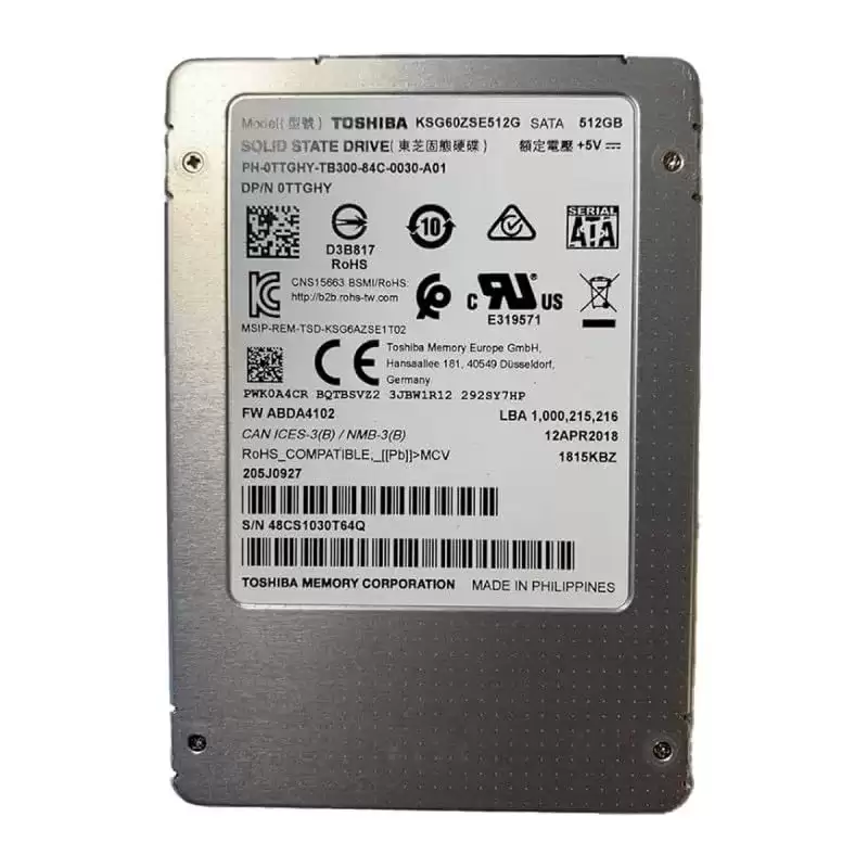 Toshiba KSG60ZSE512G SG6 Client 512GB SATA 6Gb/s 3D NAND TLC 2.5-inch Solid State Drive