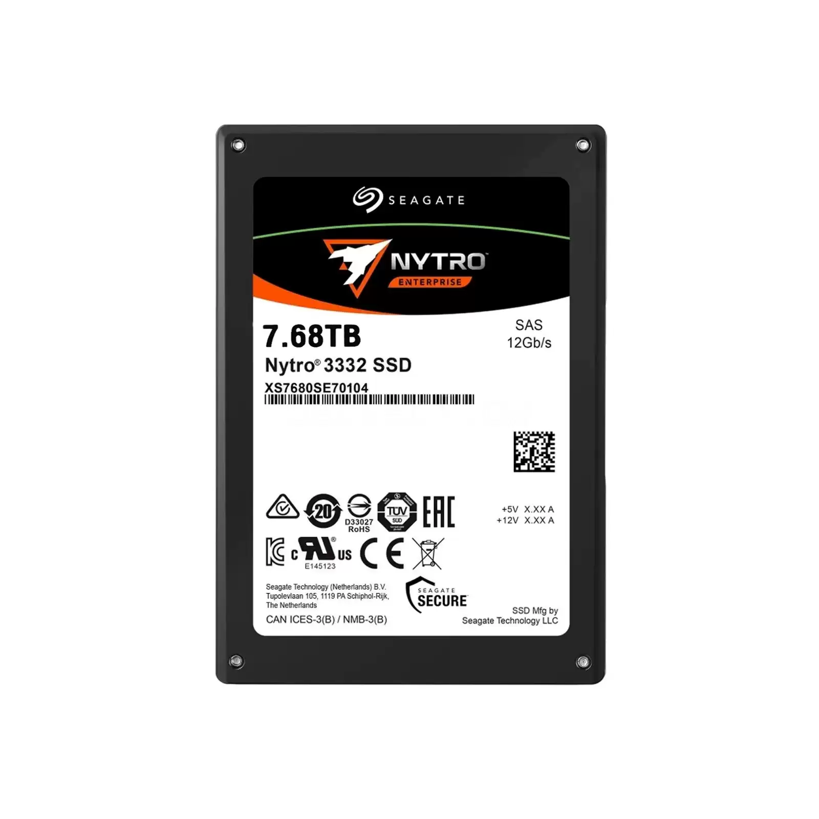 Seagate XS7680SE70104 Nytro 3732 7.68TB SAS 12Gb/s 3D NAND TLC 2.5-inch Solid State Drive