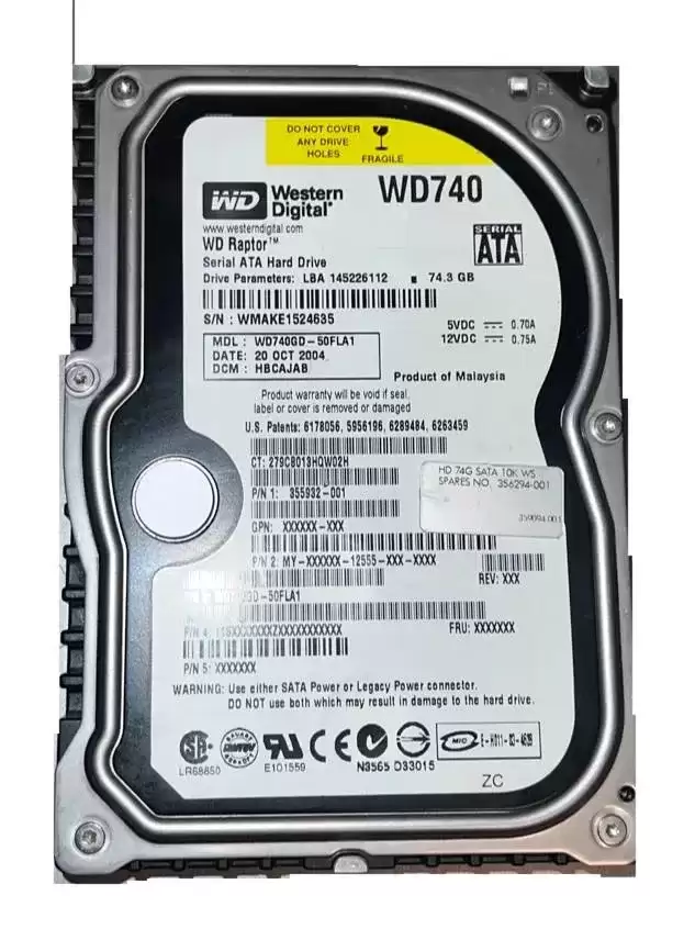 HPE 355932-002 74GB SATA 1.5Gb/s 10000RPM 3.5-inch Internal Hard Drive