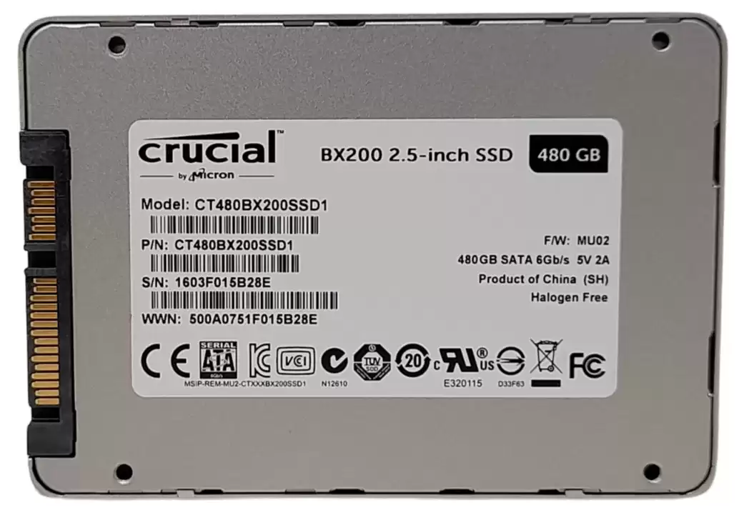 Crucial CT480BX200SSD1 BX200 480GB SATA 6Gb/s 2D NAND TLC 2.5-inch Solid State Drive