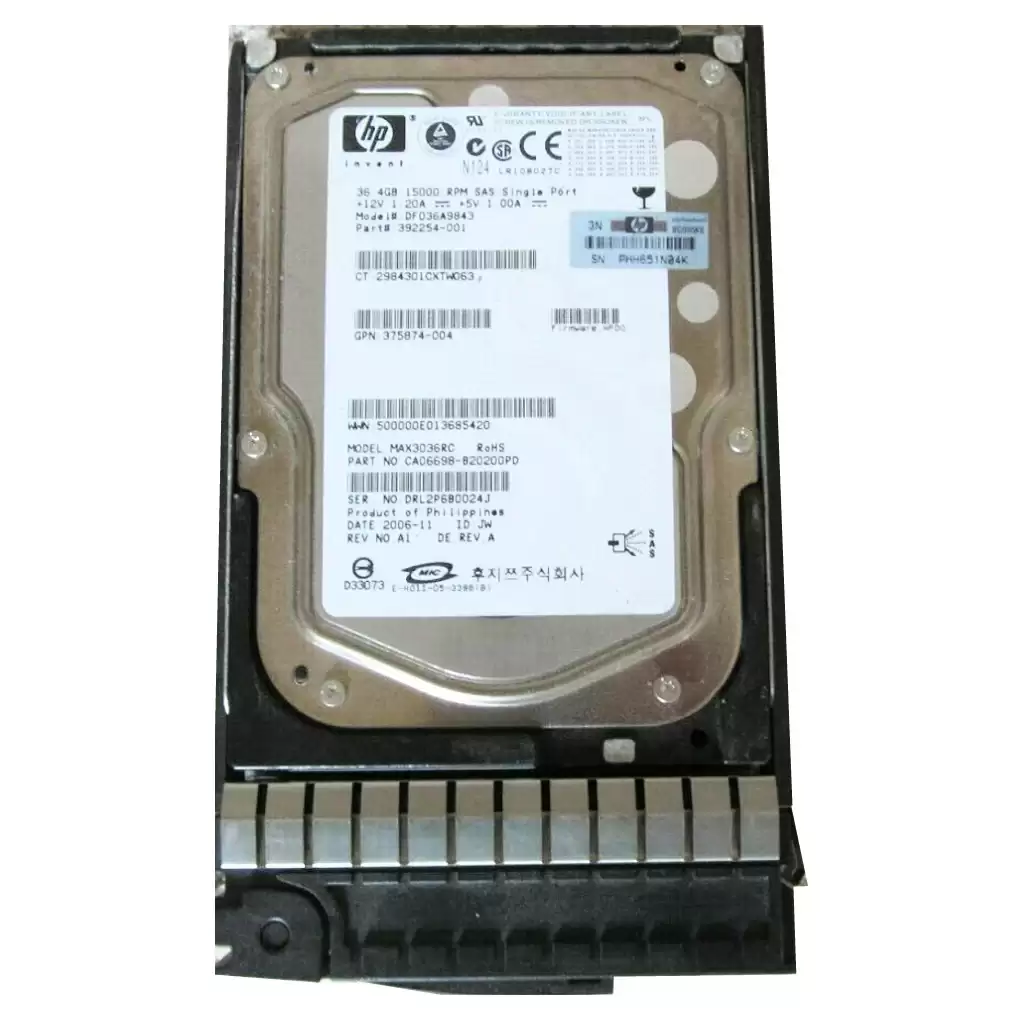 HPE 376593-001 36GB 15000RPM SAS 3Gb/s 3.5inch Internal Hard Drive