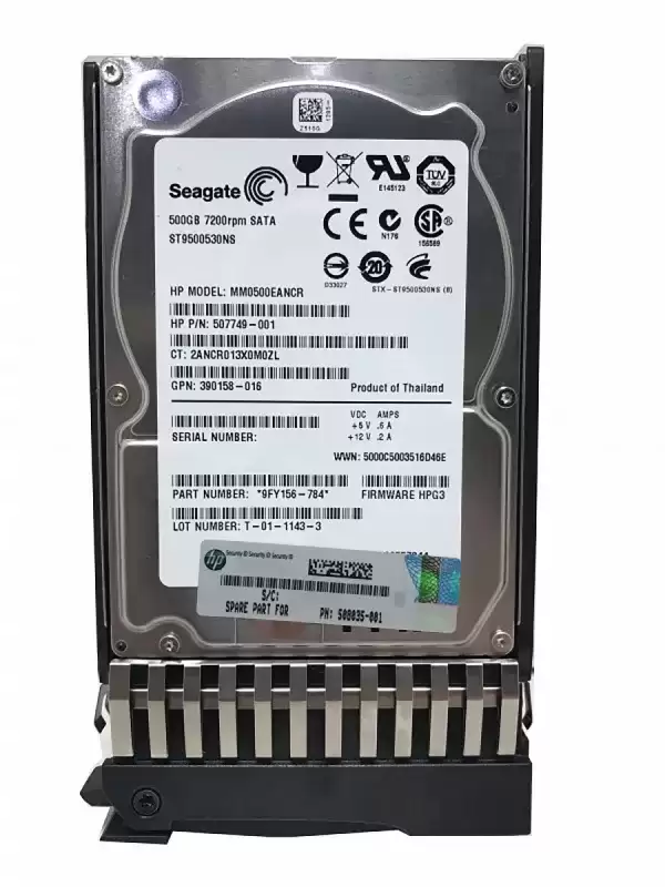 HPE 390158-016 500GB 7200RPM SATA 3Gb/s SFF 2.5inch Internal Hard Drive with Caddy