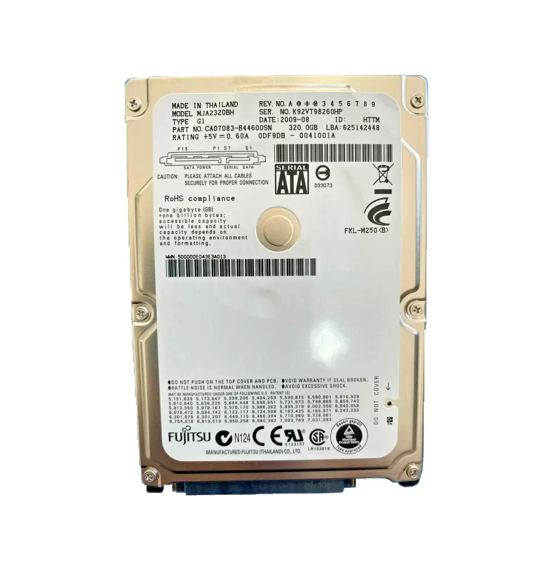 HPE 469003-001 320GB SATA 3Gb/s 5400RPM 2.5-inch Internal Hard Drive