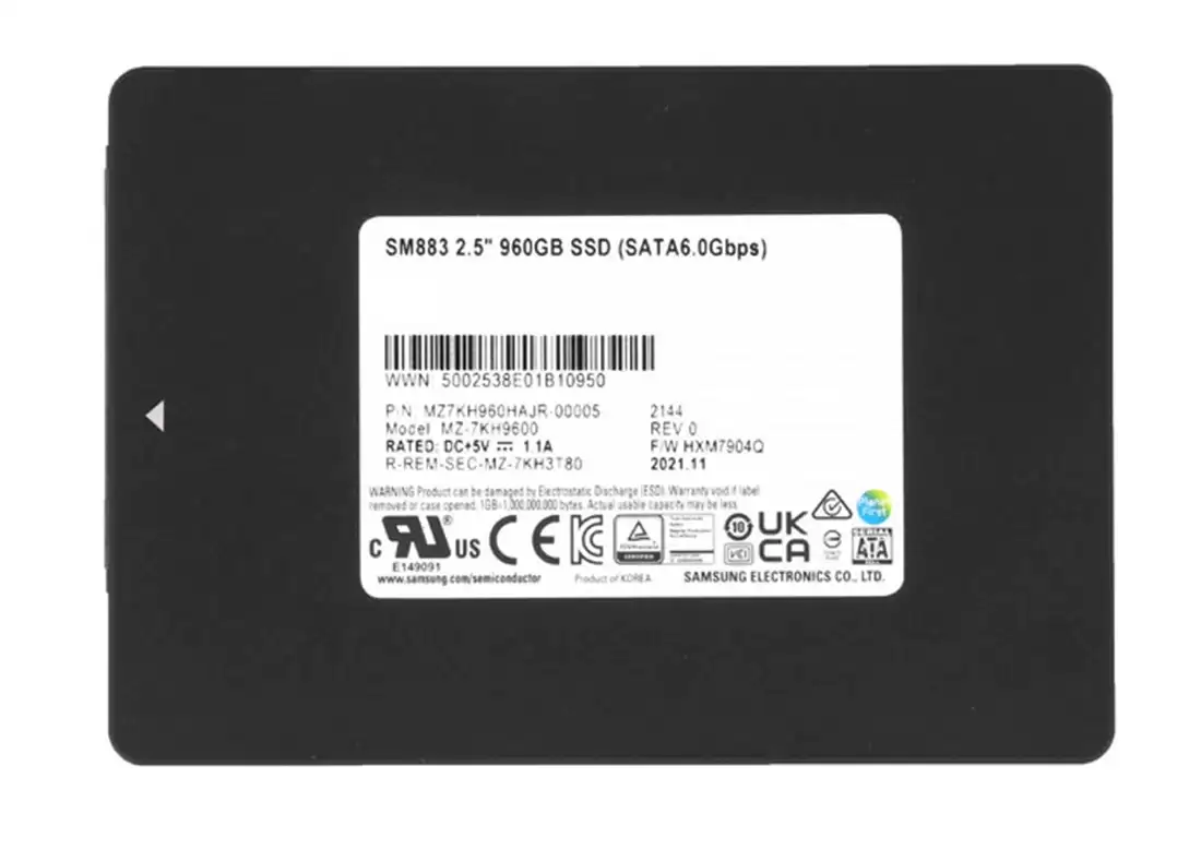 Samsung MZ-7KH9600 SM883 960GB SATA 6Gb/s Mixed Use MLC 2.5-inch Solid State Drive